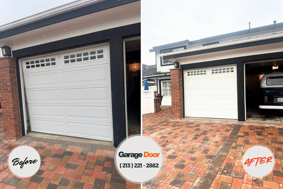 Before and after: garage door repair Carlisle-Rockledge, AL